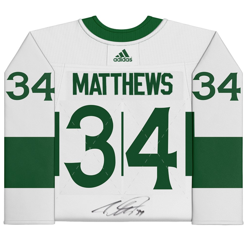 Auston Matthews Toronto Maple Leafs Fanatics Authentic Autographed Green Toronto St. Pats Adidas Authentic Jersey