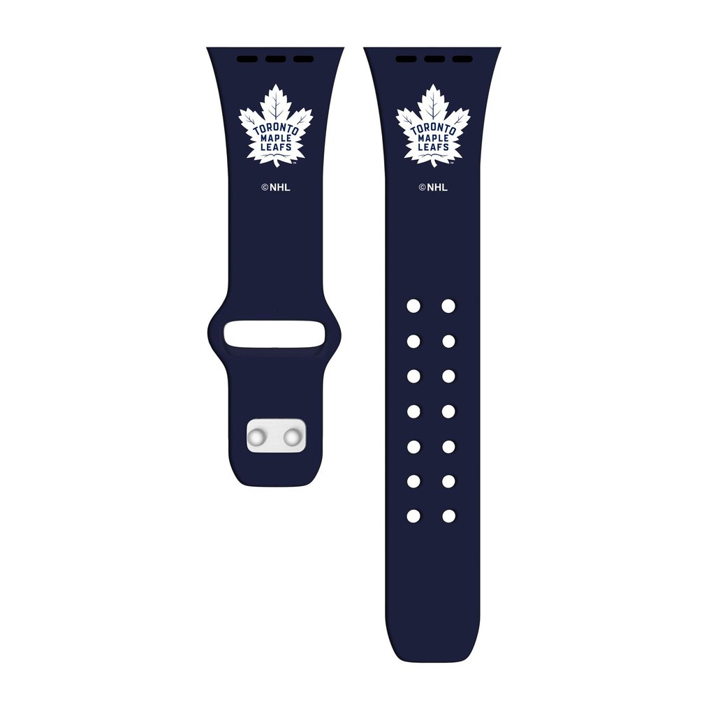 Toronto Maple Leafs Silicone Apple Watch Band - Black