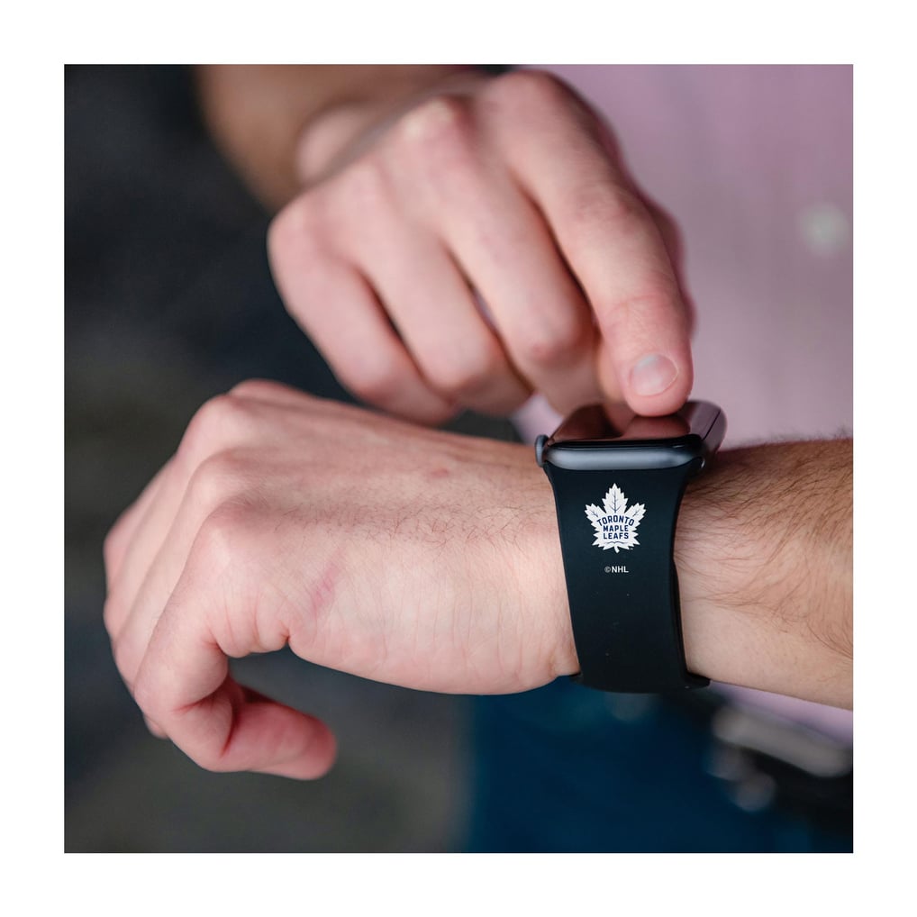 Toronto Maple Leafs Silicone Apple Watch Band - Black