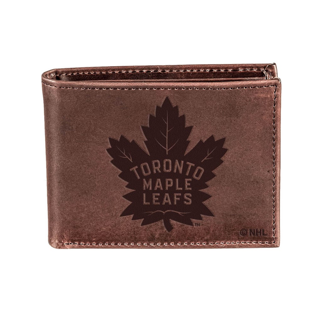  Toronto Maple Leafs Bi-Fold Leather Wallet - Brown