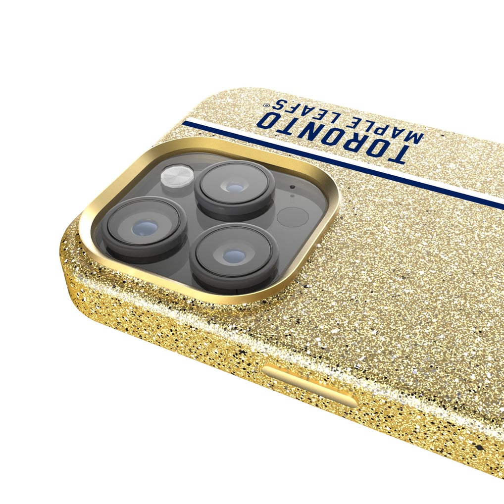 Toronto Maple Leafs Keyscaper Sidebar Bling iPhone Case - Gold