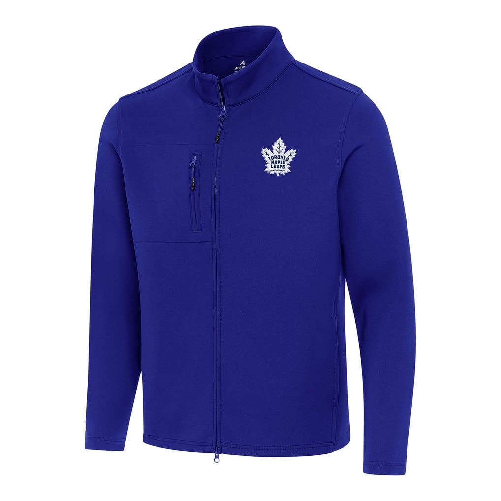 Toronto Maple Leafs Antigua Objection Double-Peached Full-Zip Jacket - Blue