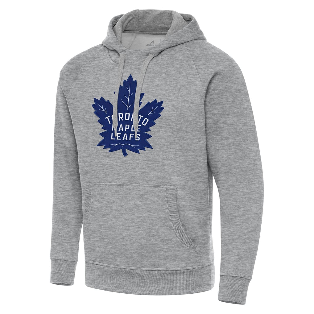 Toronto Maple Leafs Antigua Big & Tall Victory Pullover Hoodie - Heather Gray