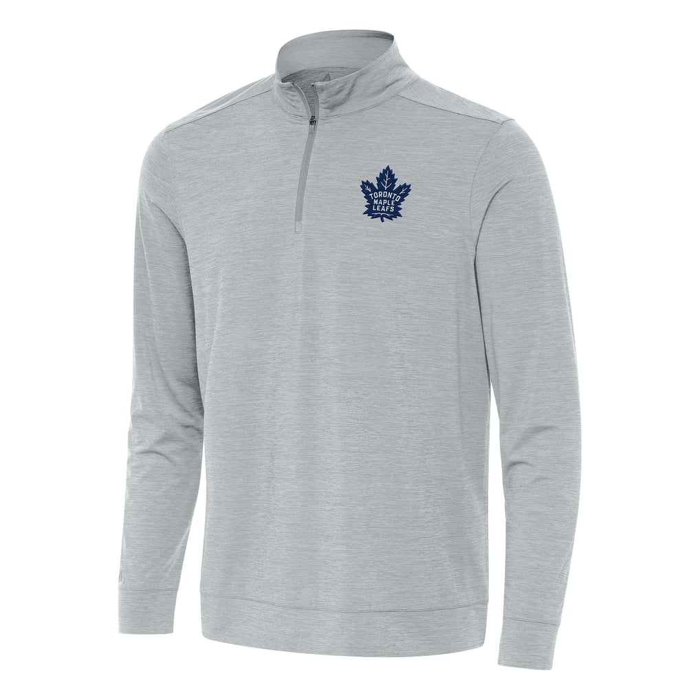 Toronto Maple Leafs Antigua Bright Quarter-Zip Top - Heather Gray