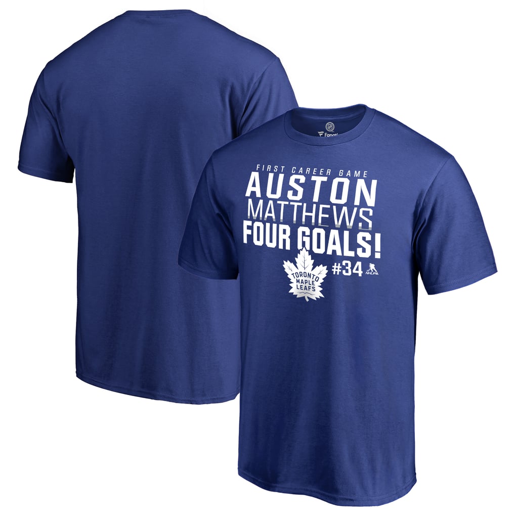 Auston Matthews Toronto Maple Leafs Four Goals T-Shirt - Royal