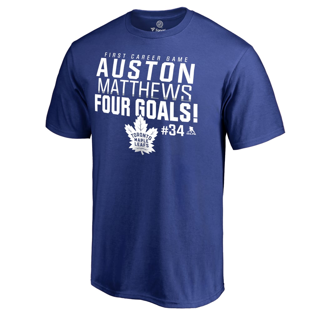 Auston Matthews Toronto Maple Leafs Four Goals T-Shirt - Royal