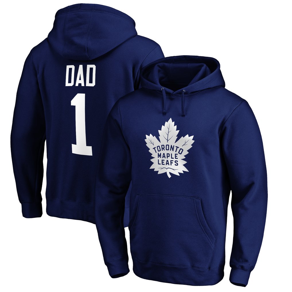 Toronto Maple Leafs #1 Dad Pullover Hoodie - Blue