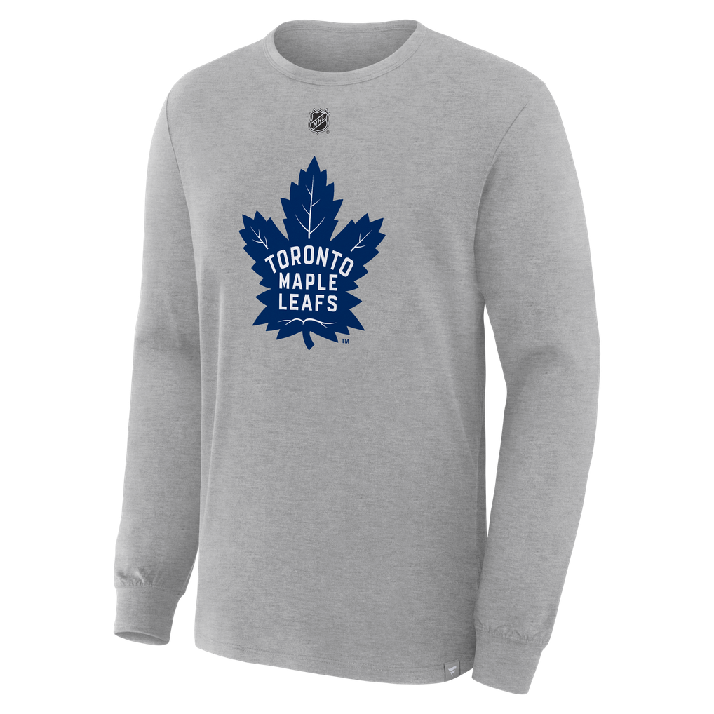 Gavin McKenna Toronto Maple Leafs Fanatics Authentic Stack Name & Number Long Sleeve T-Shirt - Gray