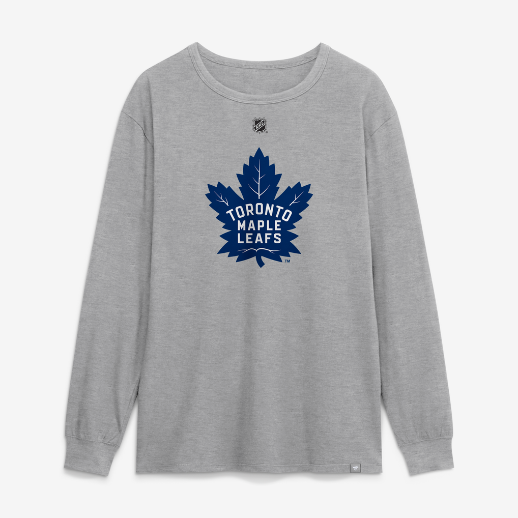 Gavin McKenna Toronto Maple Leafs Fanatics Authentic Stack Name & Number Long Sleeve T-Shirt - Gray