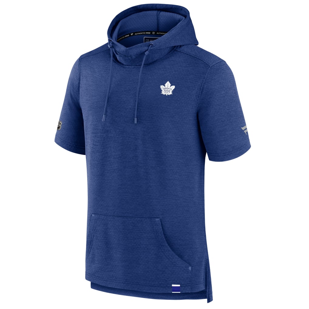  Toronto Maple Leafs Fanatics Authentic Pro Short Sleeve Pullover Hoodie - Heather Blue