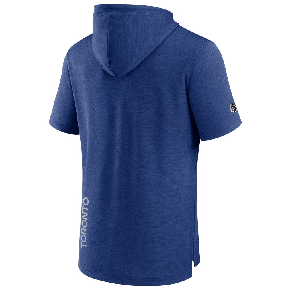  Toronto Maple Leafs Fanatics Authentic Pro Short Sleeve Pullover Hoodie - Heather Blue