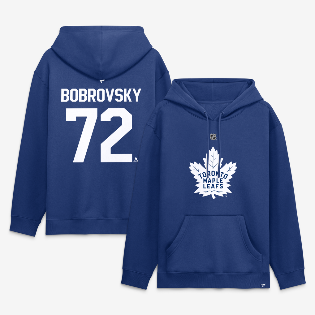 Sergei Bobrovsky Toronto Maple Leafs Fanatics Authentic Stack Name & Number Hoodie - Blue