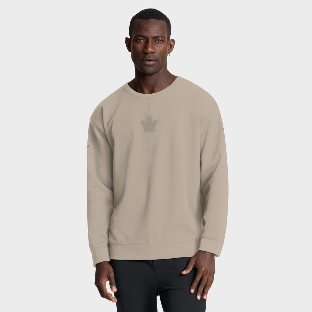 Toronto Maple Leafs Fanatics Authentic Pro Road Tri-Blend Sweatshirt - Tan