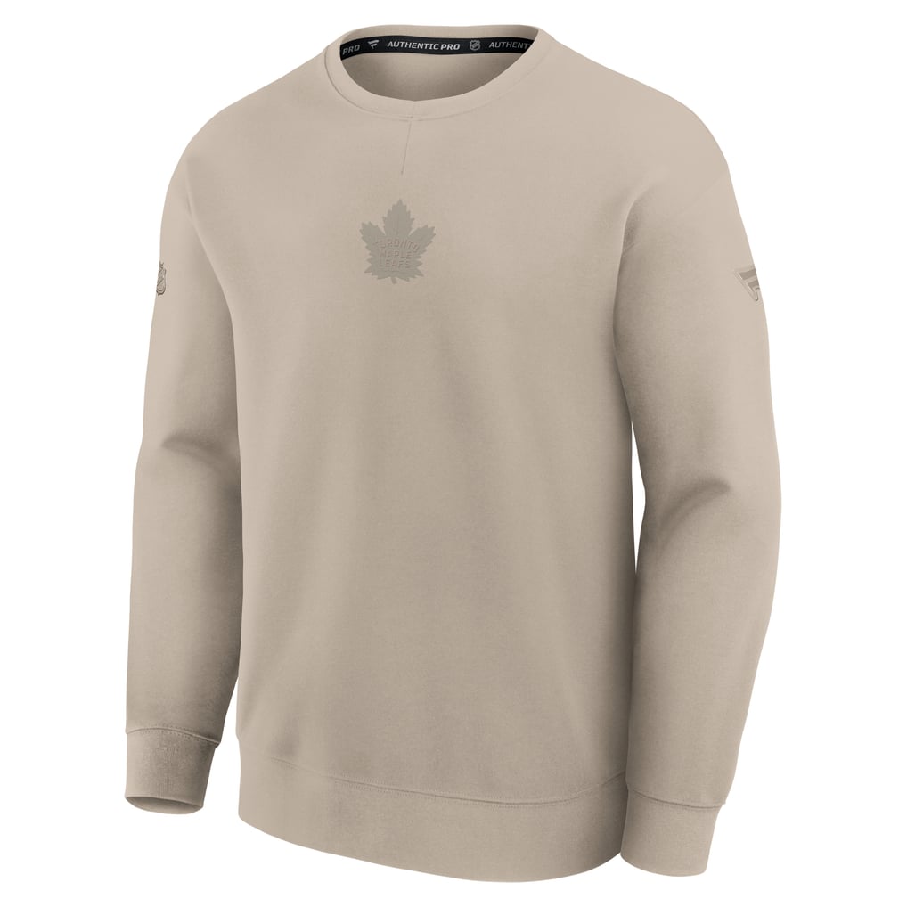 Toronto Maple Leafs Fanatics Authentic Pro Road Tri-Blend Sweatshirt - Tan