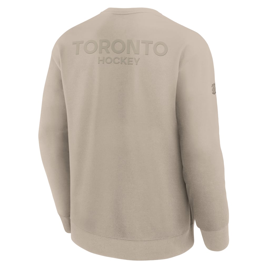 Toronto Maple Leafs Fanatics Authentic Pro Road Tri-Blend Sweatshirt - Tan