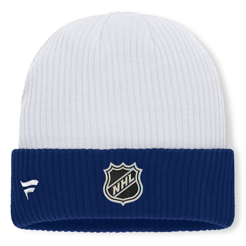 Toronto Maple Leafs Fanatics Authentic Pro Rink Cuffed Knit Hat - White