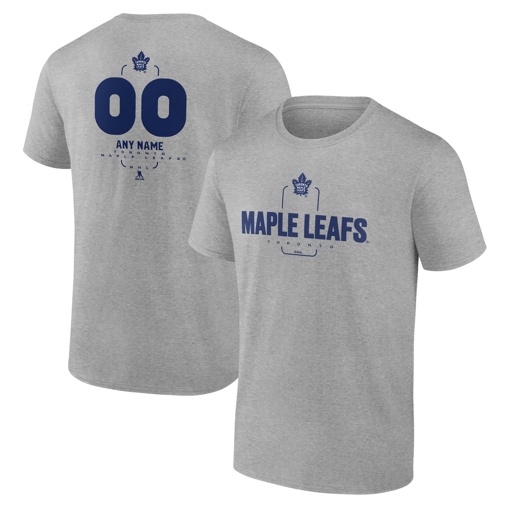 Toronto Maple Leafs Personalized Name & Number Midfielder T-Shirt - Gray