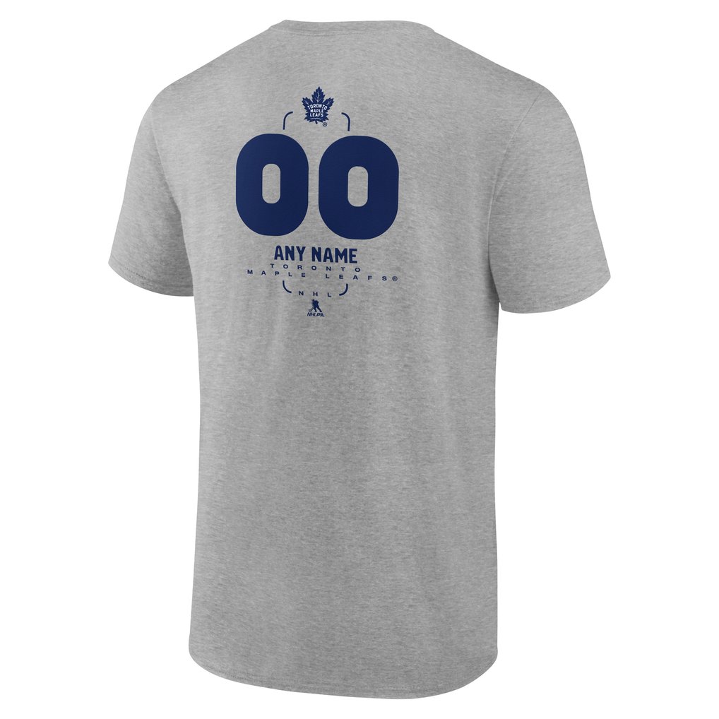 Toronto Maple Leafs Personalized Name & Number Midfielder T-Shirt - Gray