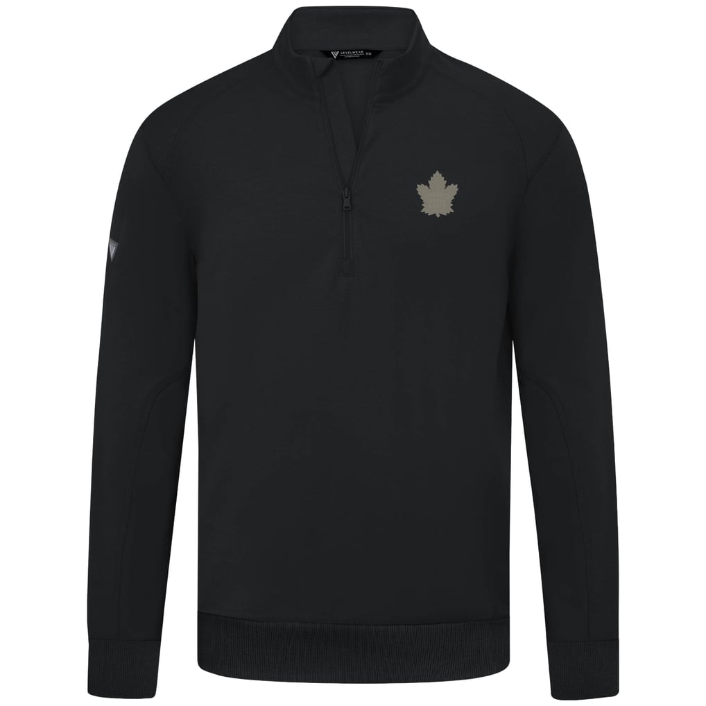  Toronto Maple Leafs Levelwear Copper Upright Quarter-Zip Pullover - Black