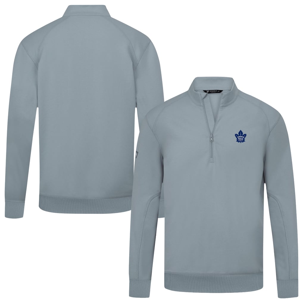 Toronto Maple Leafs Levelwear Upright Tri-Blend Quarter-Zip Pullover - Gray