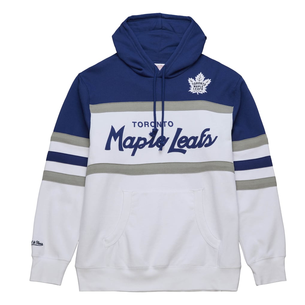 Toronto Maple Leafs Mitchell & Ness Head Coach Pullover Hoodie - White/Blue