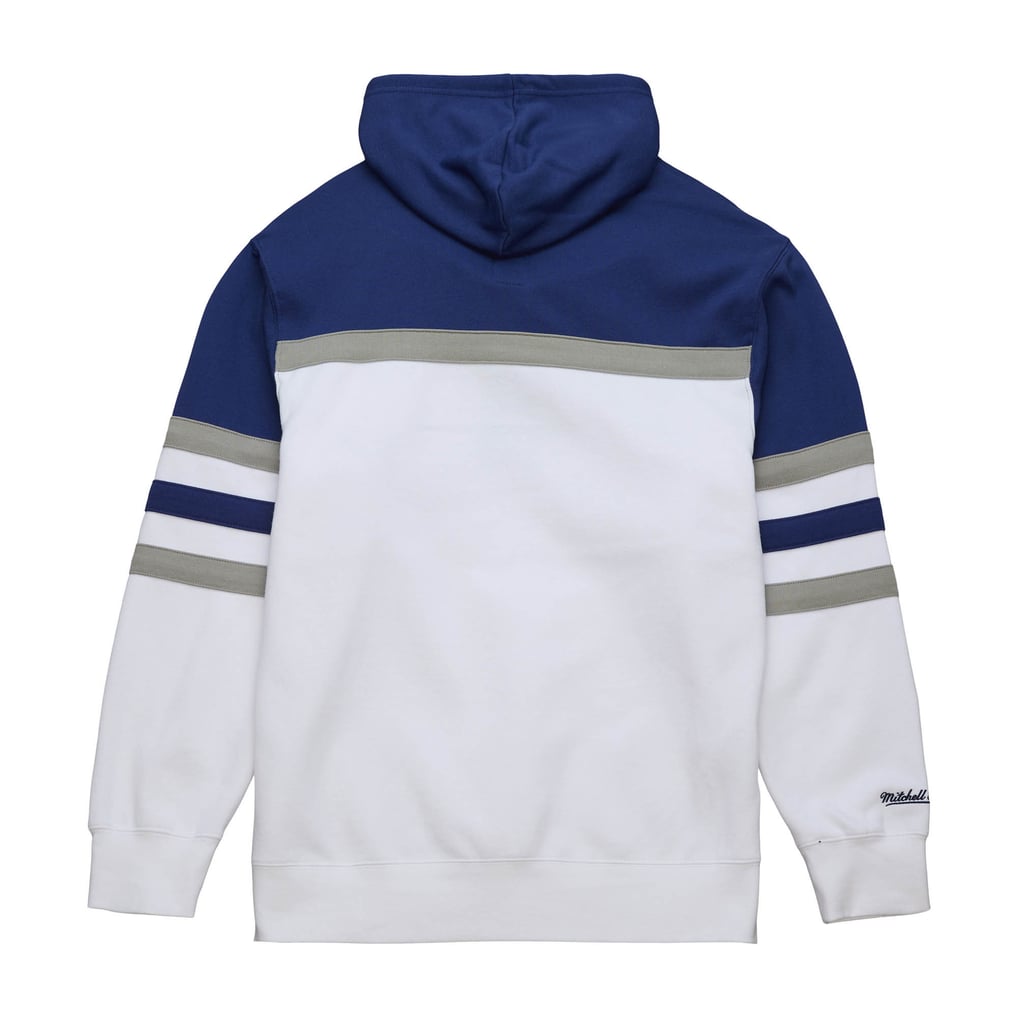 Toronto Maple Leafs Mitchell & Ness Head Coach Pullover Hoodie - White/Blue