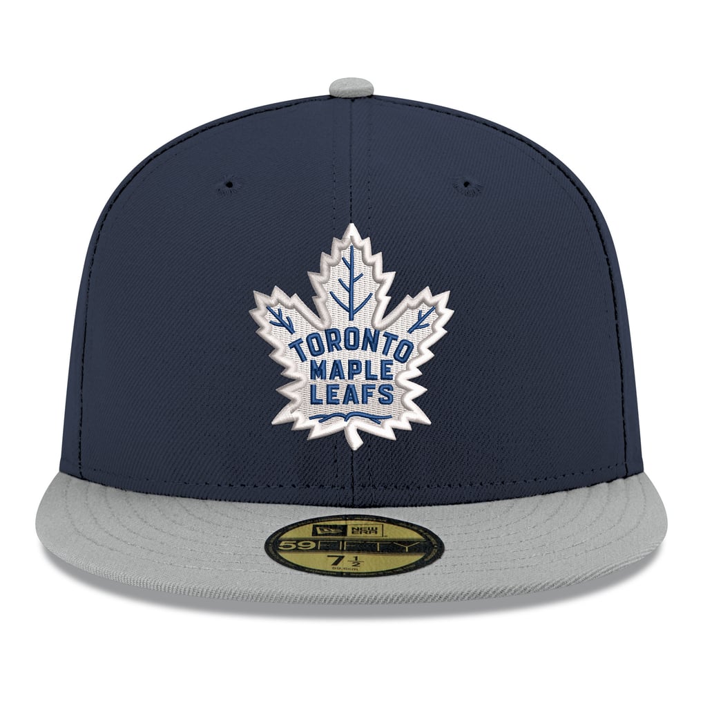  Toronto Maple Leafs New Era Core Logo Two-Tone 59FIFTY Fitted Hat - Navy