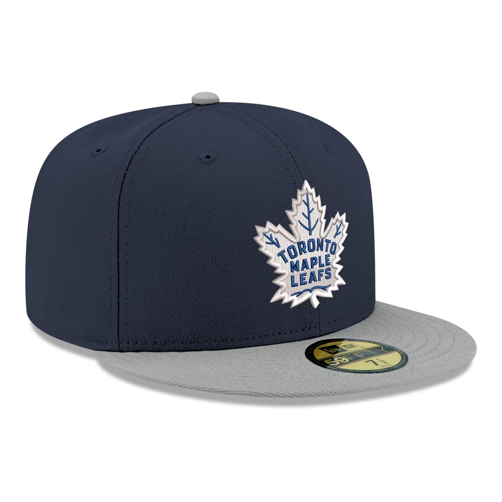  Toronto Maple Leafs New Era Core Logo Two-Tone 59FIFTY Fitted Hat - Navy
