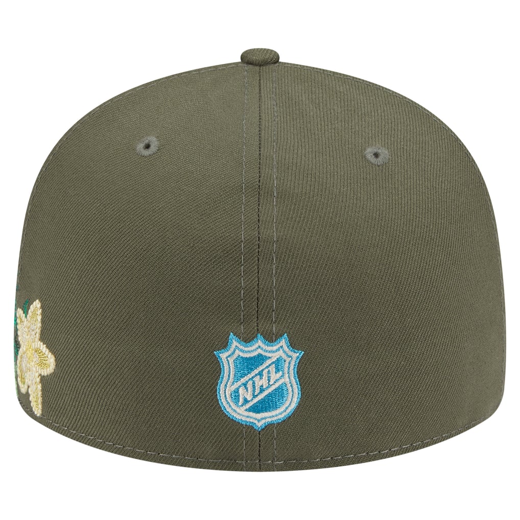 Toronto Maple Leafs New Era Tonal Florals 59FIFTY Fitted Hat - Olive