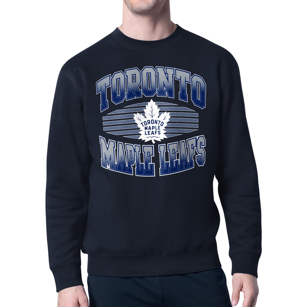 Toronto Maple Leafs Starter Team Grit Graphic Fleece Pullover Sweatshirt - Navy