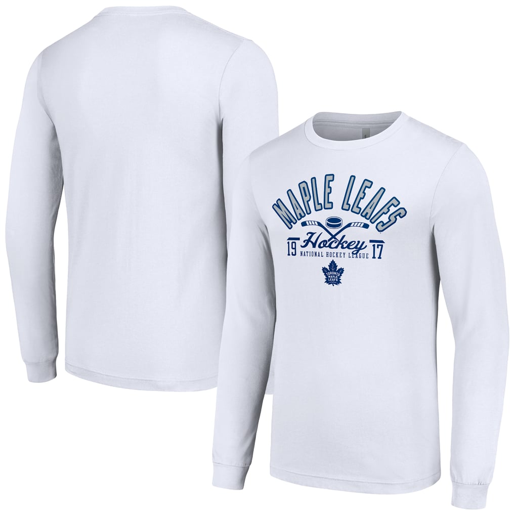  Toronto Maple Leafs Starter Puck Long Sleeve T-Shirt - White
