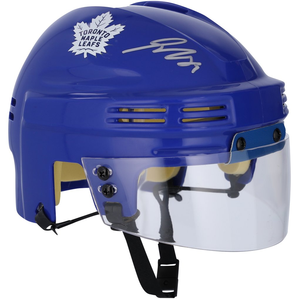 Nick Robertson Toronto Maple Leafs Autographed Fanatics Authentic Blue Mini Helmet 