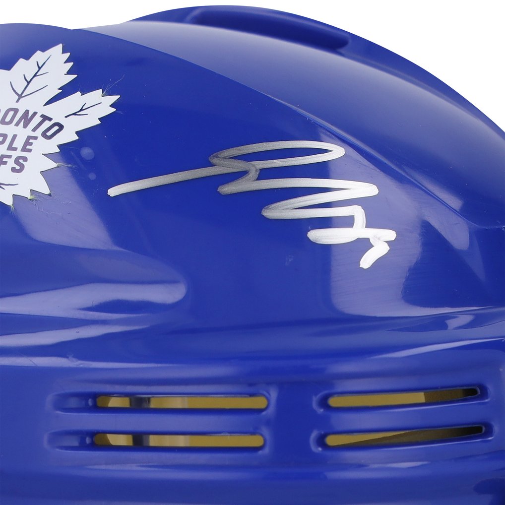 Nick Robertson Toronto Maple Leafs Autographed Fanatics Authentic Blue Mini Helmet 