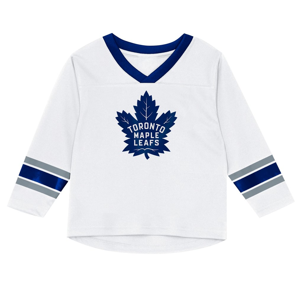 Toronto Maple Leafs Outerstuff Preschool Denting the Net Long Sleeve T-Shirt and Pants Set - White/Blue