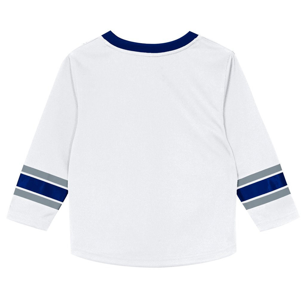 Toronto Maple Leafs Outerstuff Preschool Denting the Net Long Sleeve T-Shirt and Pants Set - White/Blue