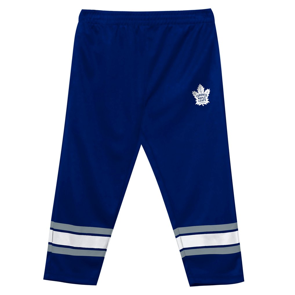 Toronto Maple Leafs Outerstuff Preschool Denting the Net Long Sleeve T-Shirt and Pants Set - White/Blue