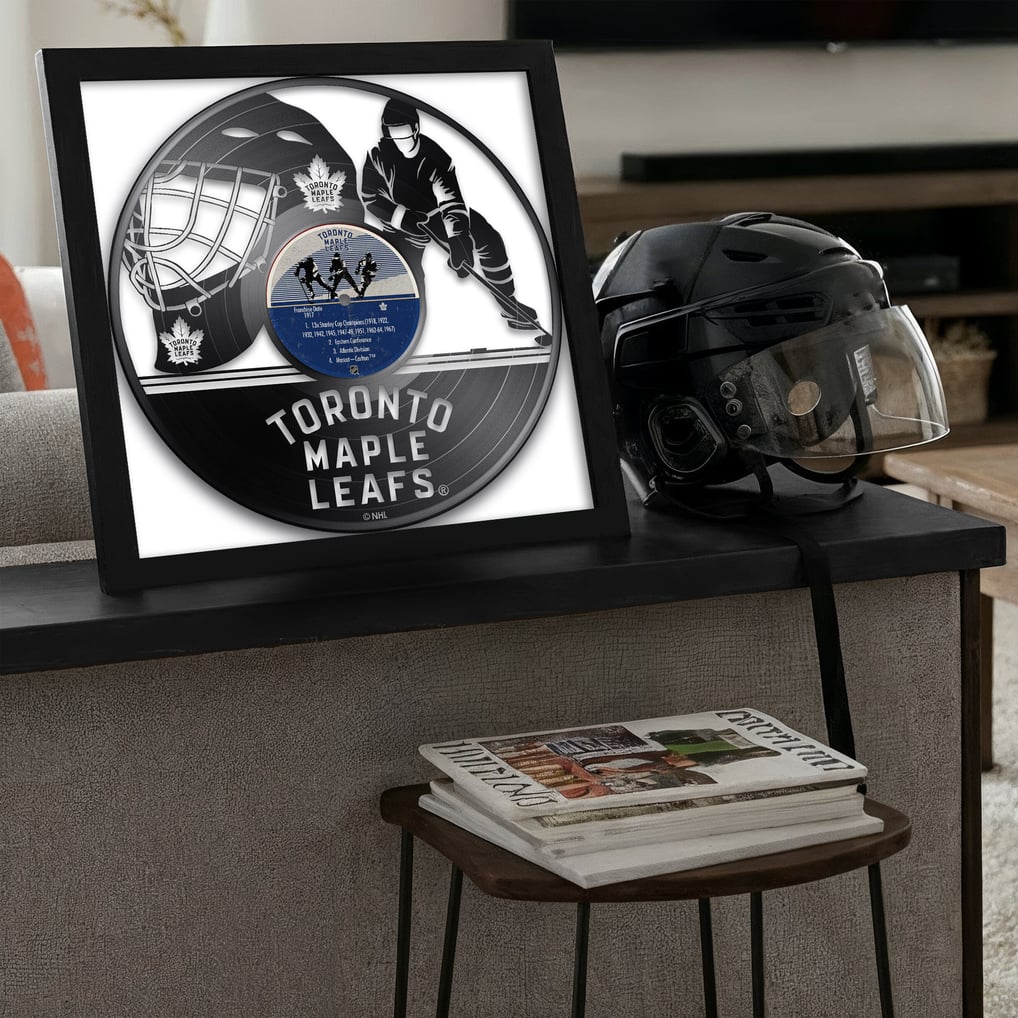 Toronto Maple Leafs 13" x 13" Framed Vinyl Record Art Print