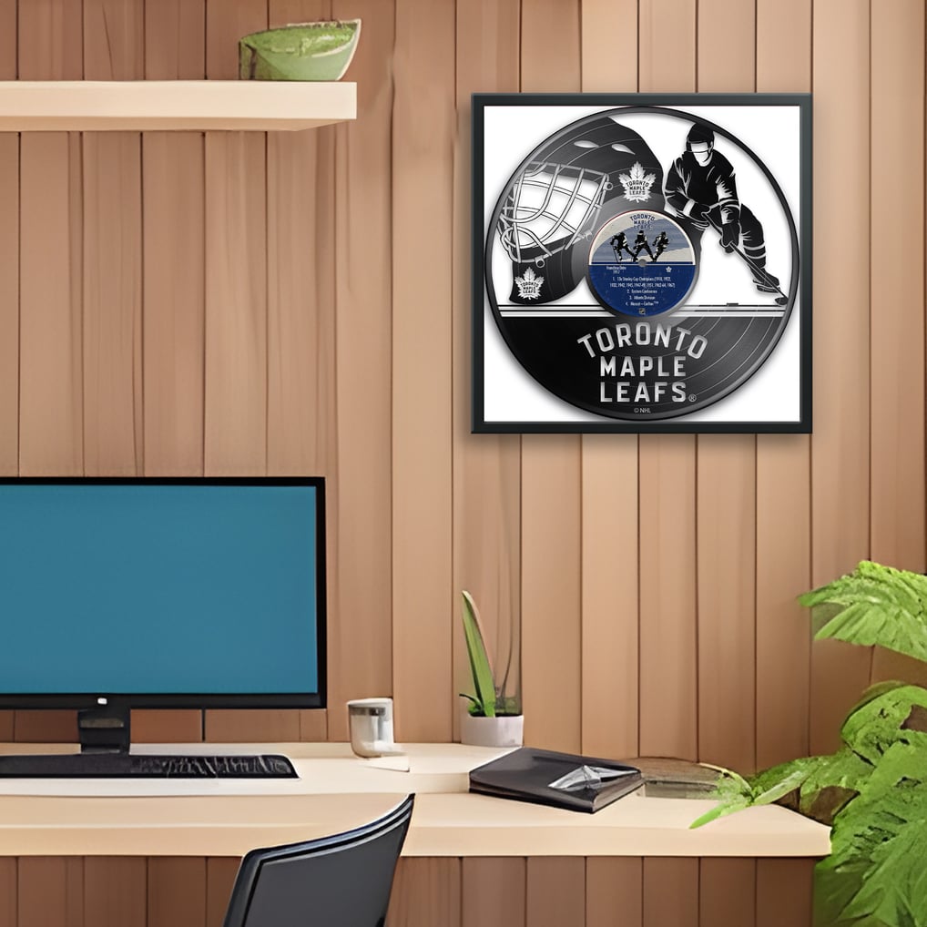 Toronto Maple Leafs 13" x 13" Framed Vinyl Record Art Print