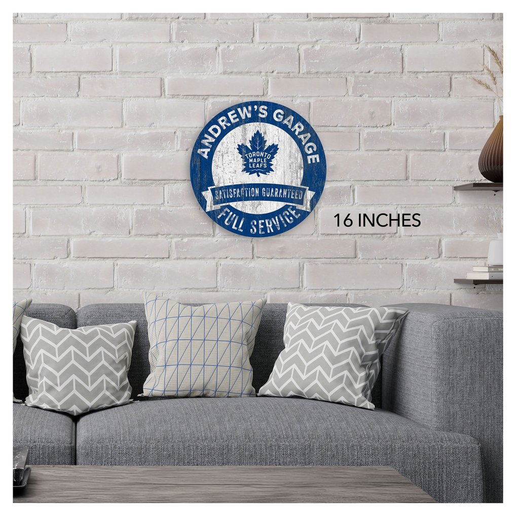 Toronto Maple Leafs 16" Customizable Garage Circle