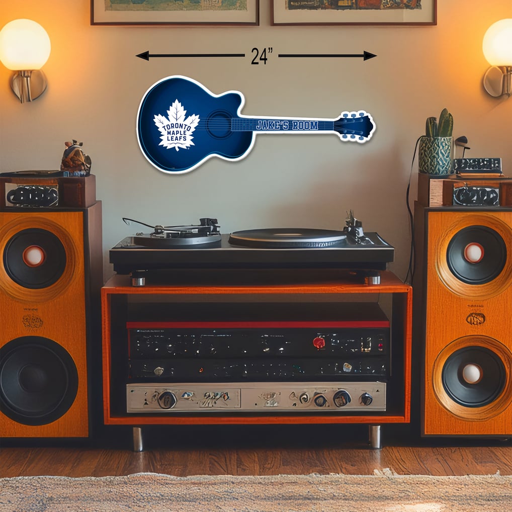 Toronto Maple Leafs 24" Customizable Guitar Sign