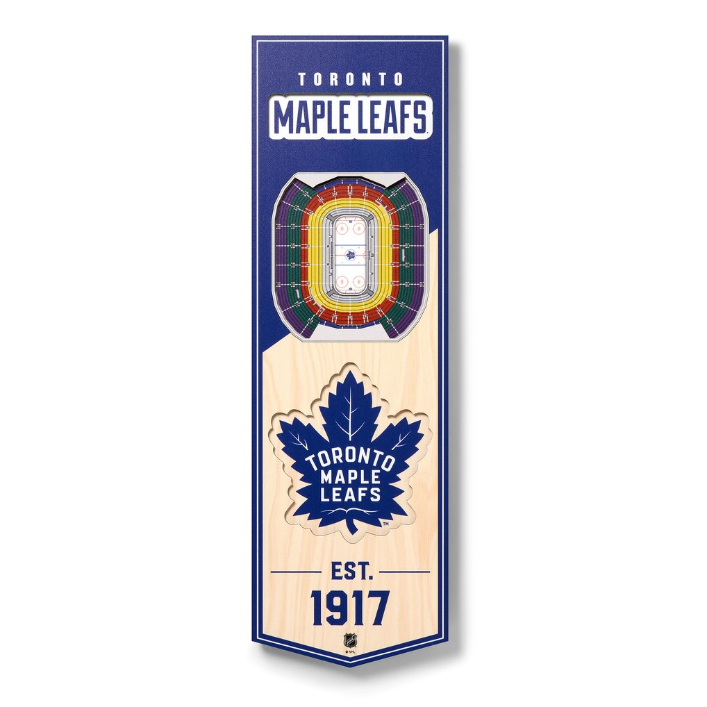 Toronto Maple Leafs 6'' x 19'' 3D StadiumView Banner