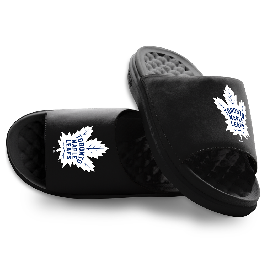Toronto Maple Leafs ISlide Unisex Primary Motive Slide Sandals - Black