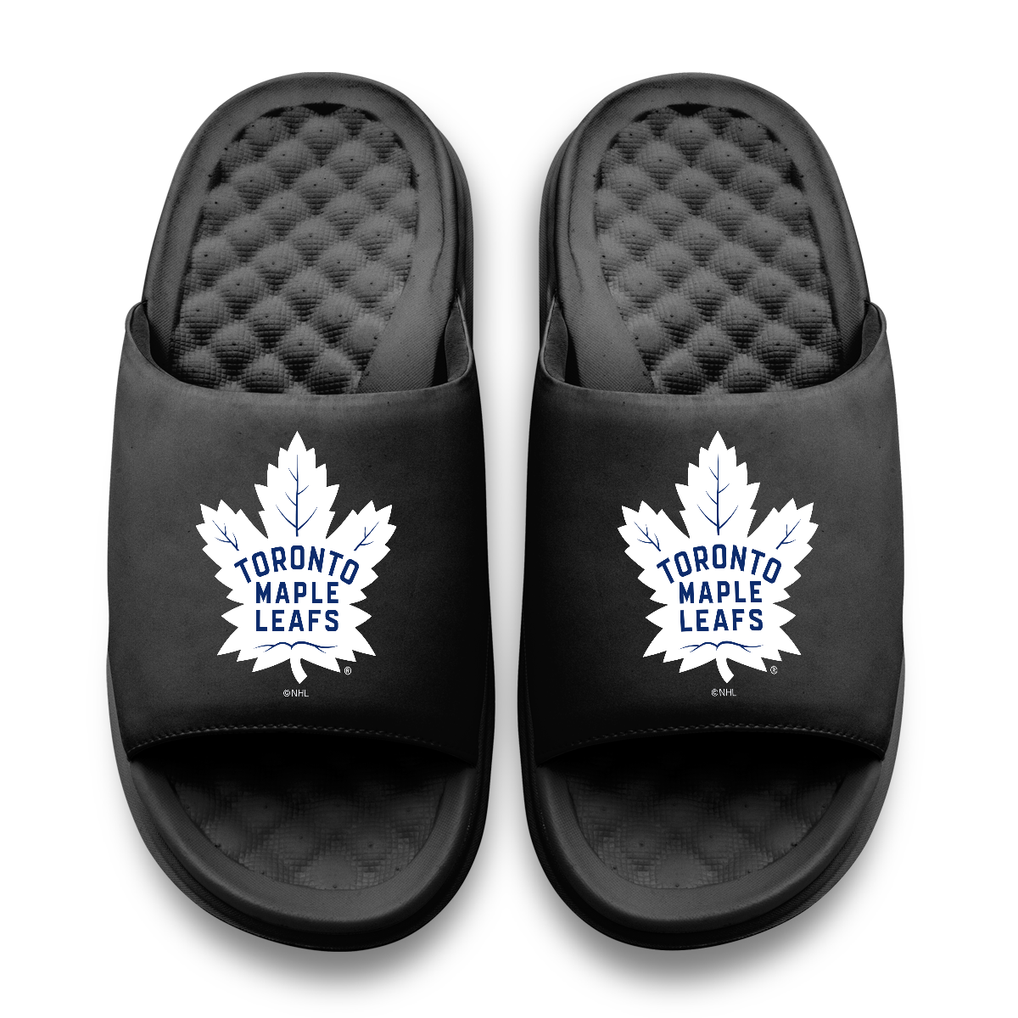 Toronto Maple Leafs ISlide Unisex Primary Motive Slide Sandals - Black