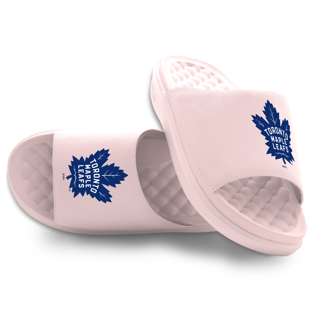 Toronto Maple Leafs ISlide Unisex Primary Motive Slide Sandals - Pink