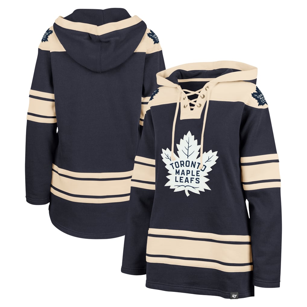  Toronto Maple Leafs '47 Women's Superior Lacer Pullover Hoodie - Navy
