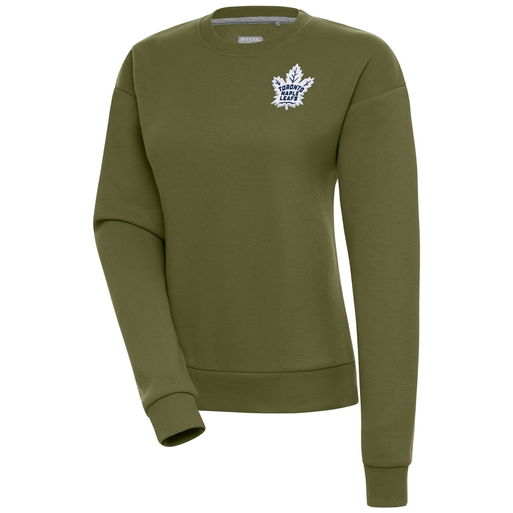 Toronto Maple Leafs Antigua Women's Victory Pullover Sweatshirt - Olive