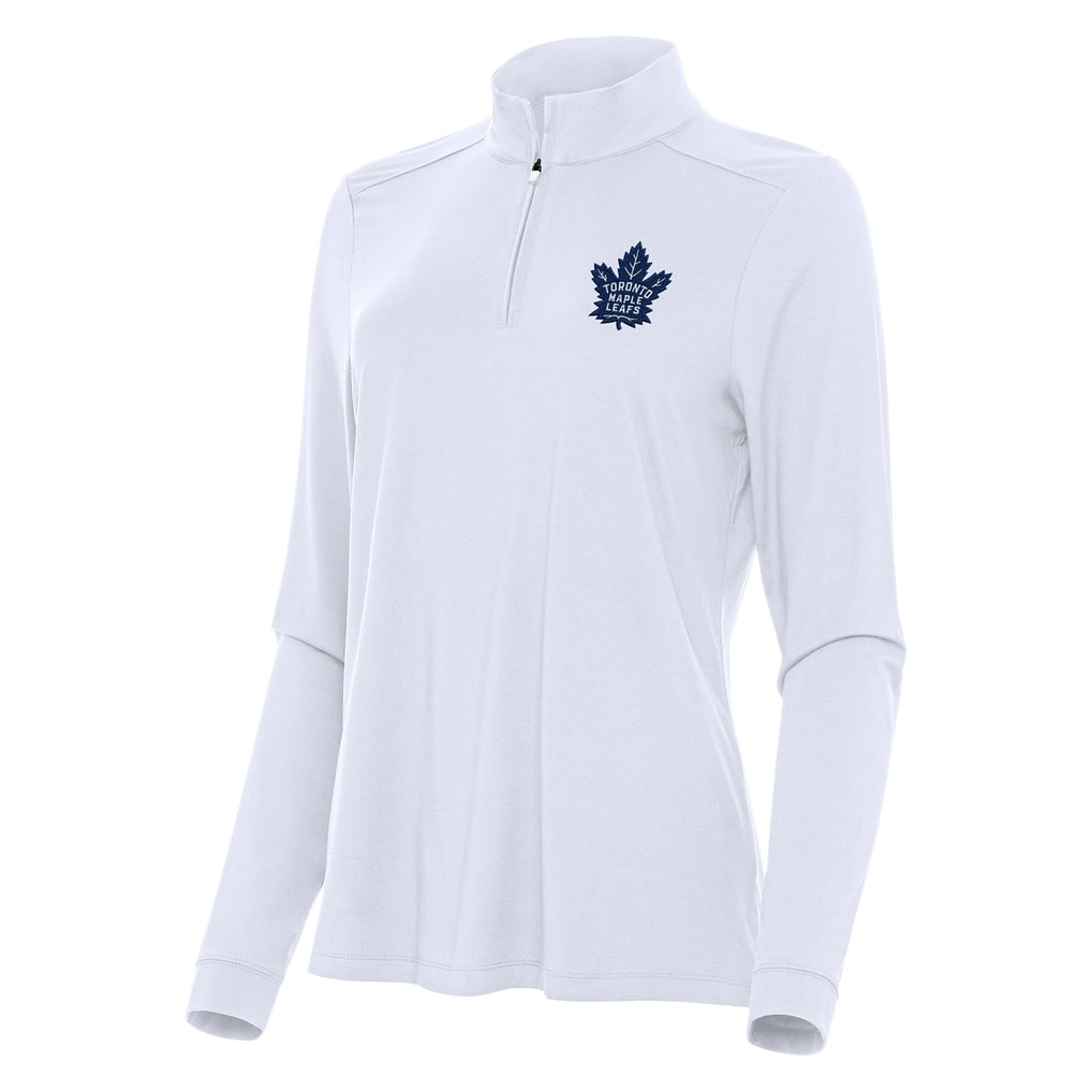 Toronto Maple Leafs Antigua Women's Intent Quarter-Zip Top - White