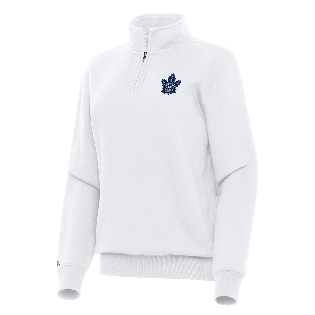 Toronto Maple Leafs Antigua Women's Victory Quarter-Zip Sweatshirt - White