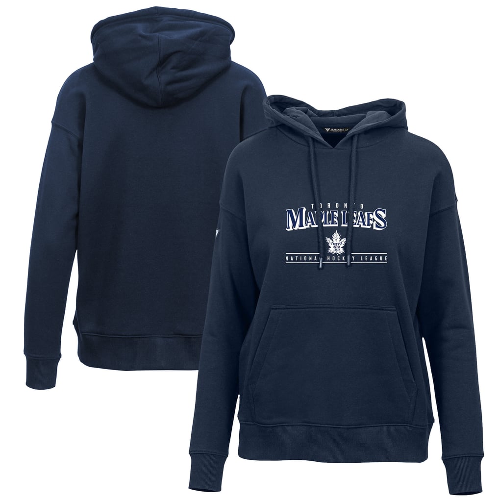 Toronto Maple Leafs Levelwear Women's Retro Adorn Spellout Pullover Hoodie - Navy