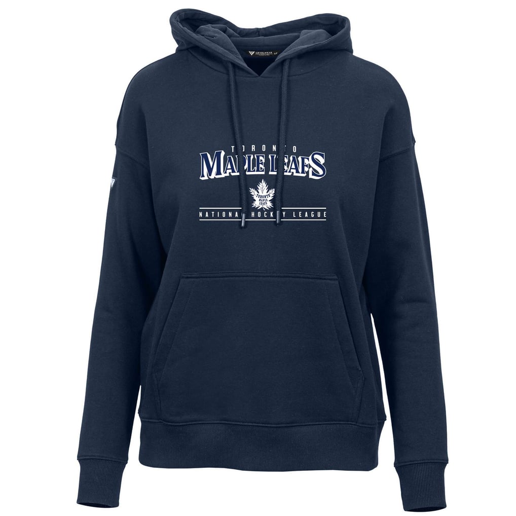 Toronto Maple Leafs Levelwear Women's Retro Adorn Spellout Pullover Hoodie - Navy